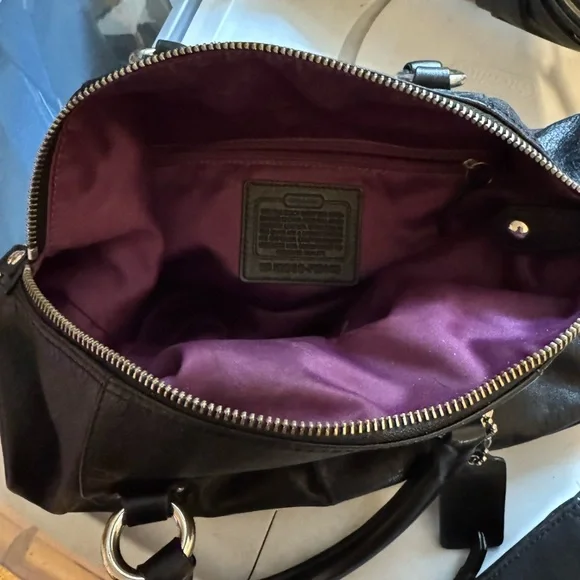 Coach Black Leather Ashley Satchel and Black Leather Wallet Set - Picture 6 of 10